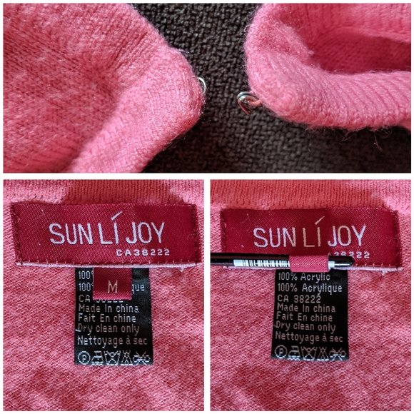 SUN LI JOY PINK CARDIGAN, MED - Picture 11 of 11